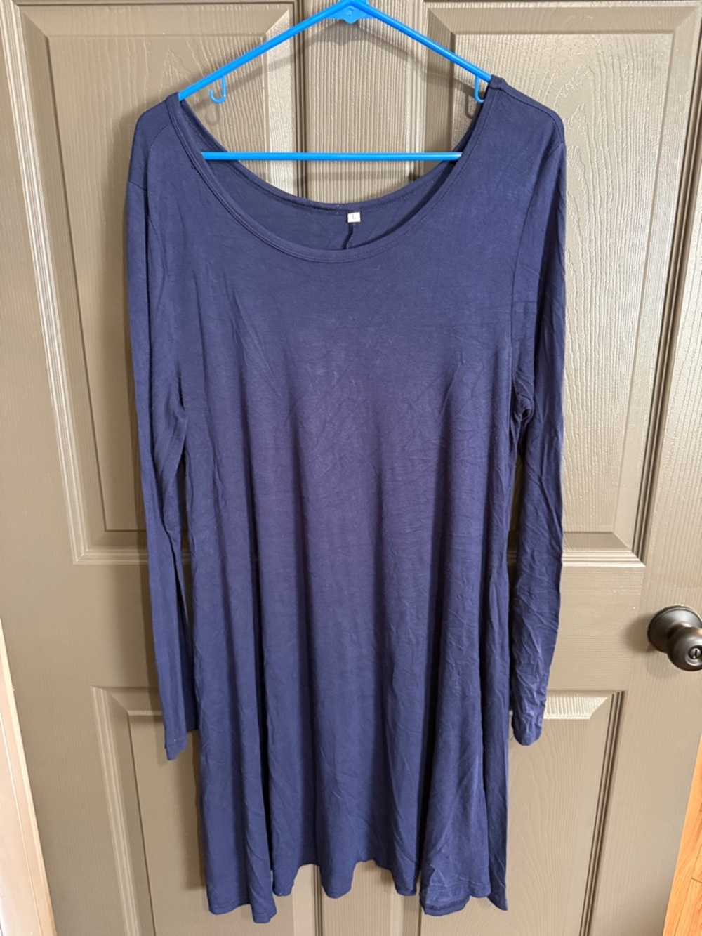 Long Sleeve Navy Swing Tunic